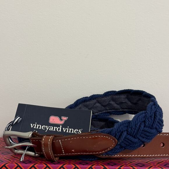 Vineyard Vines Other - NWT Vineyard Vines Men's Braided Rope Belt - Distressed Navy / Size 36
